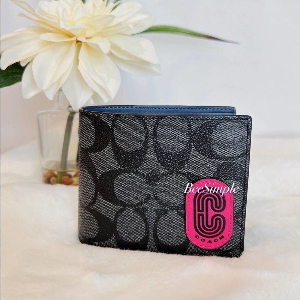 NWT Coach 3 In 1 Wallet In Colorblock Signature Canvas With Coach Patch - Picture 2 of 7
